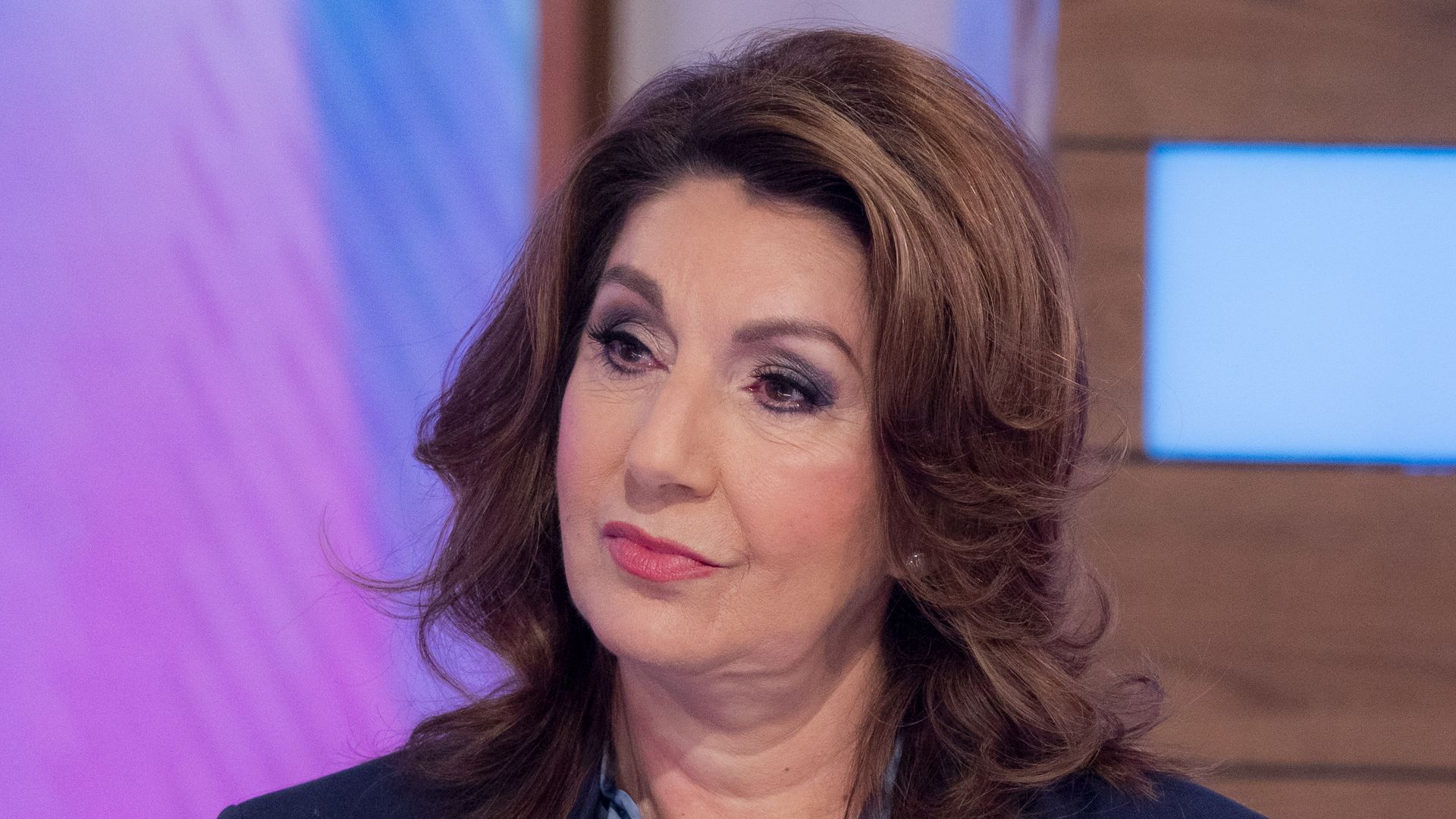 Jane McDonald in a blue blazer