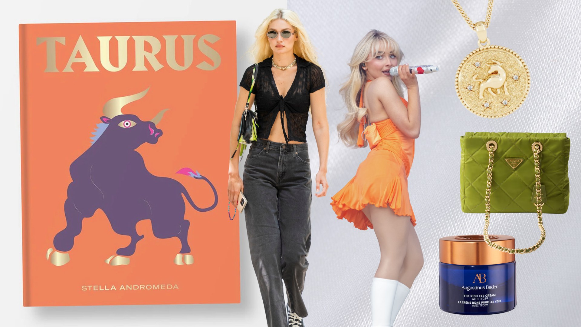 composition image of gigi hadid and sabrina carpenter