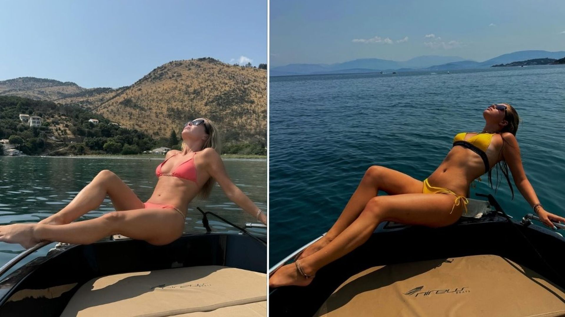 Amanda Holden and daughter Lexi, 18, could be twins in string bikinis