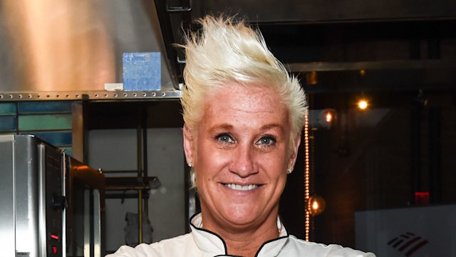 Chef Anne Burrell poses during the Food Network & Cooking Channel New York City Wine & Food Festival presented by Capital One - Dinner with Anne Burrell and Marc Murphy part of the Bank of America Dinner Series at Chefs Club on October 10, 2019 in New York City.