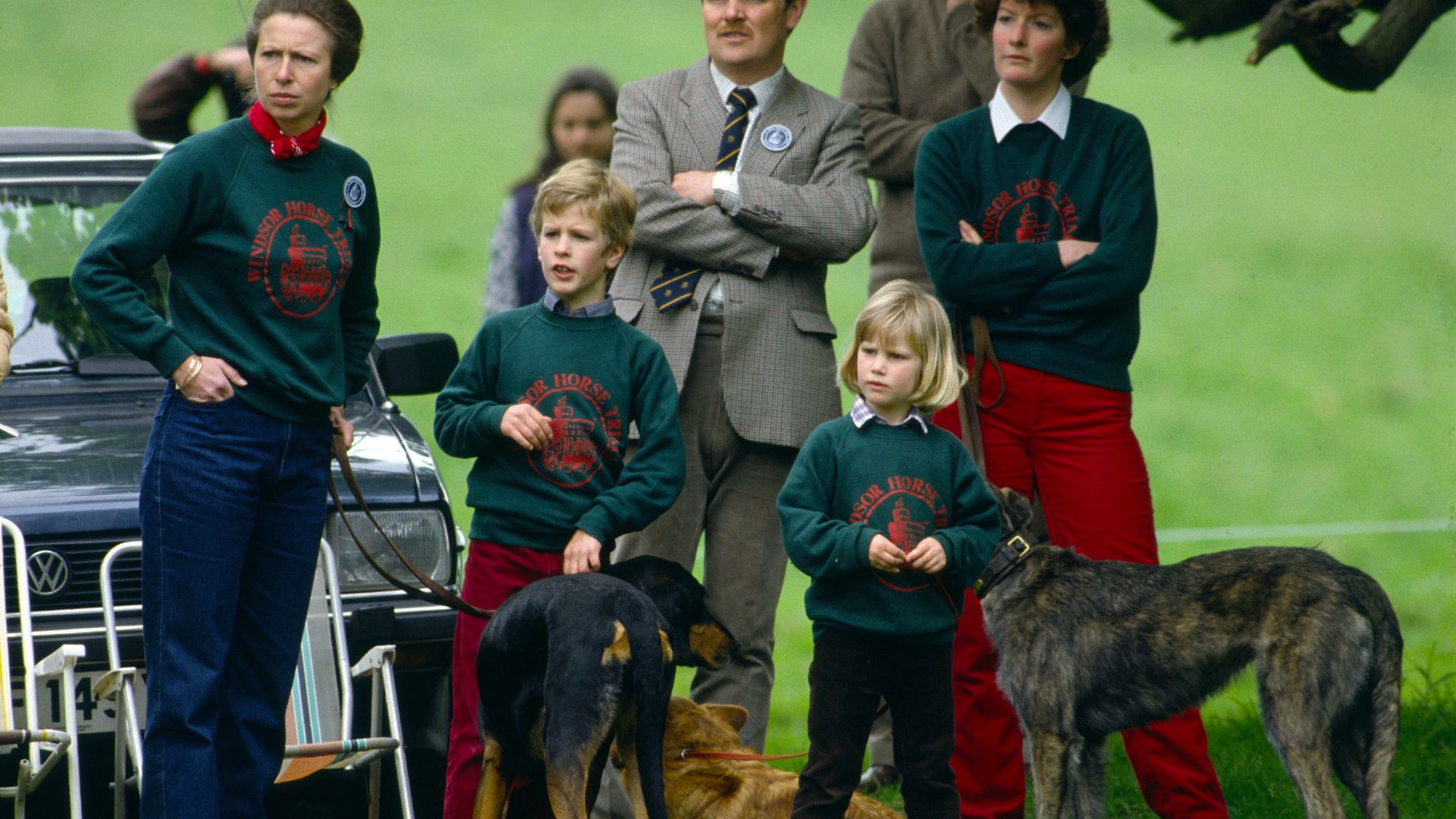 princess anne, zara and peter at windsor horse trials 