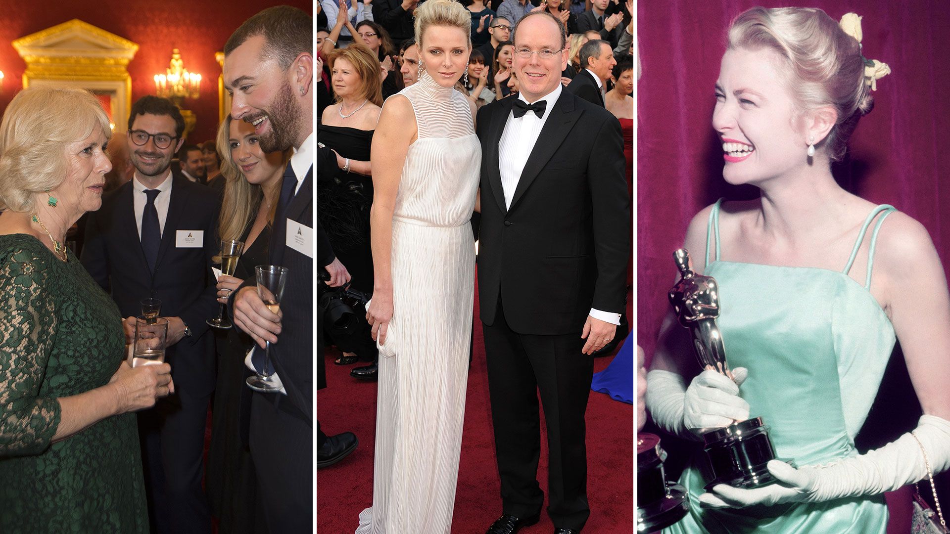 Glitzy royals at the Oscars: from Queen Camilla's green lace to Princess Charlene's angelic white