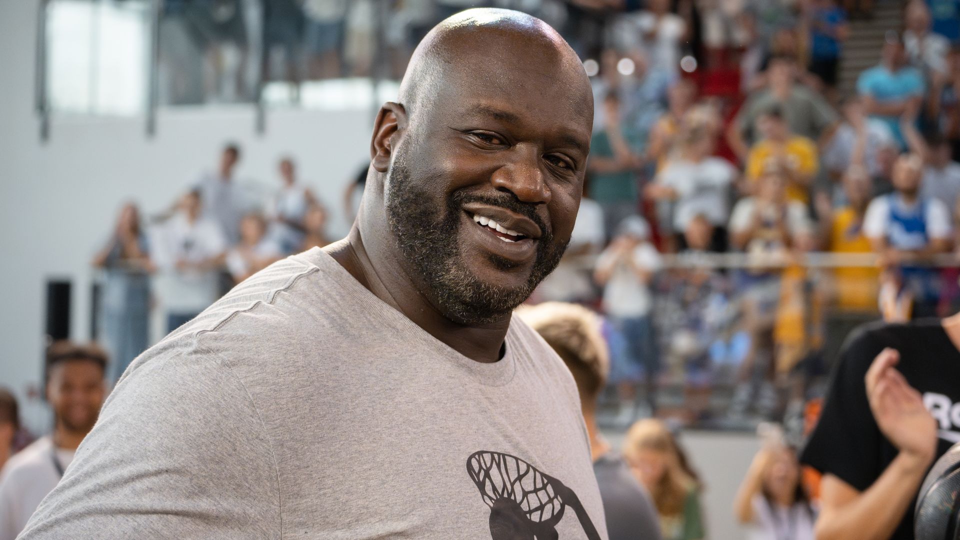Shaquille O'Neal attends the Hey, This is Shaq Basketball Tournament in Warsaw, Poland
