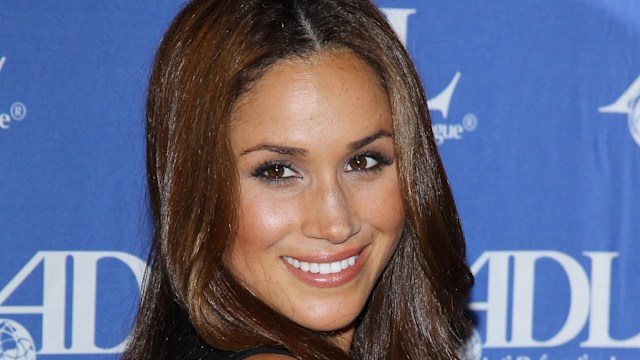 Meghan Markle arrives at the Anti-Defamation League Entertainment Industry Awards dinner held at The Beverly Hilton hotel on October 11, 2011