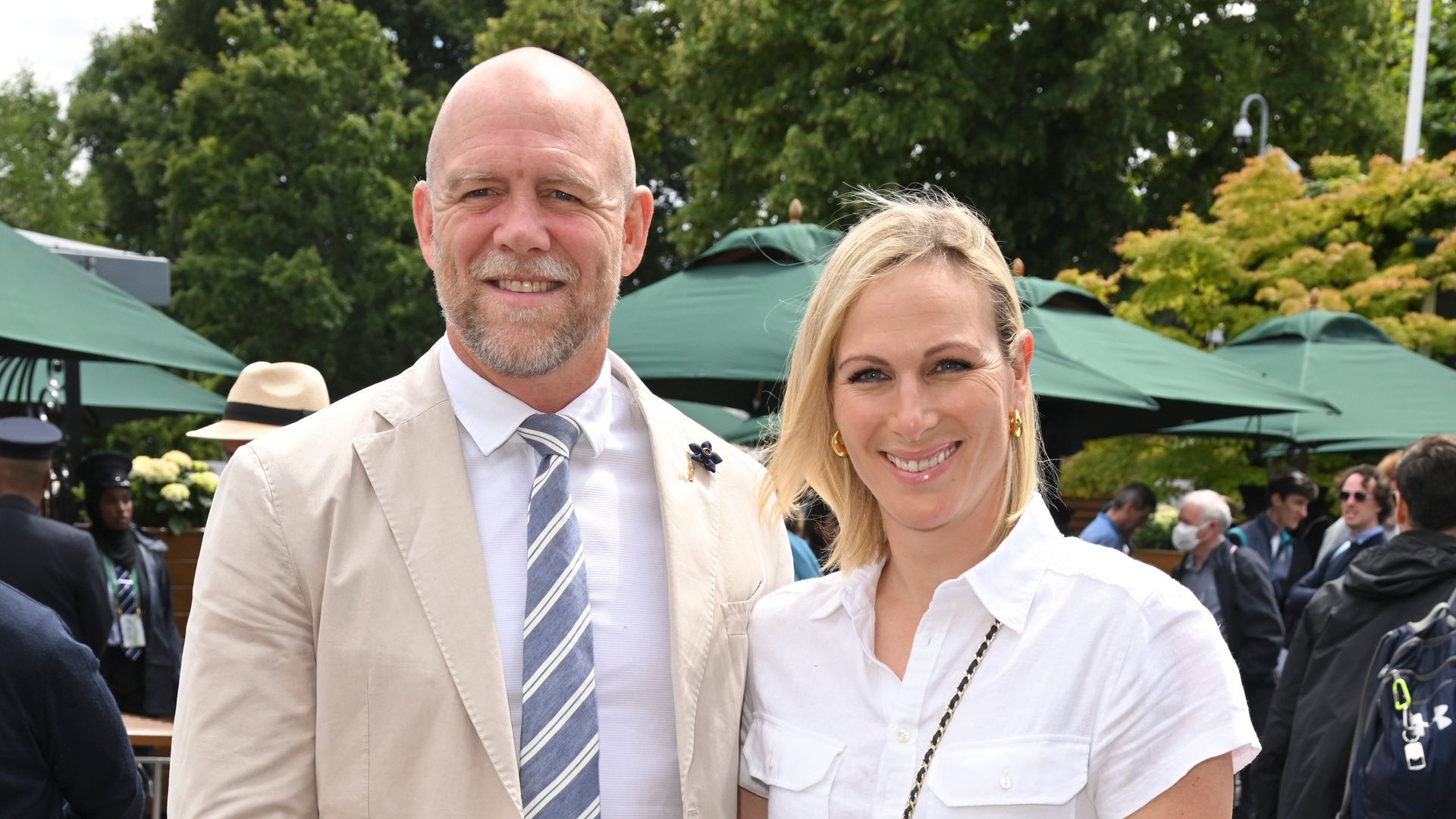 Mike and Zara pose for a photo at Wimbledon 2022