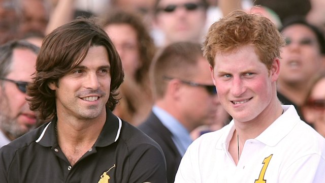 prince harry in polo gear with friend 