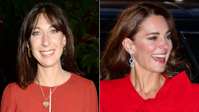 Samatha Cameron and Kate Middleton wearing red