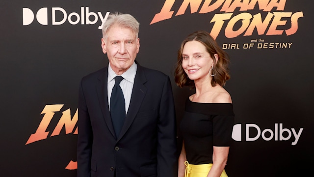 harrison ford calista flockhart holding hands indiana jones premiere