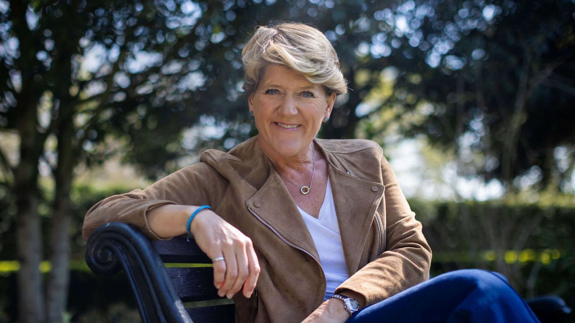 Clare Balding's author portrait while promoting new book Pastures New