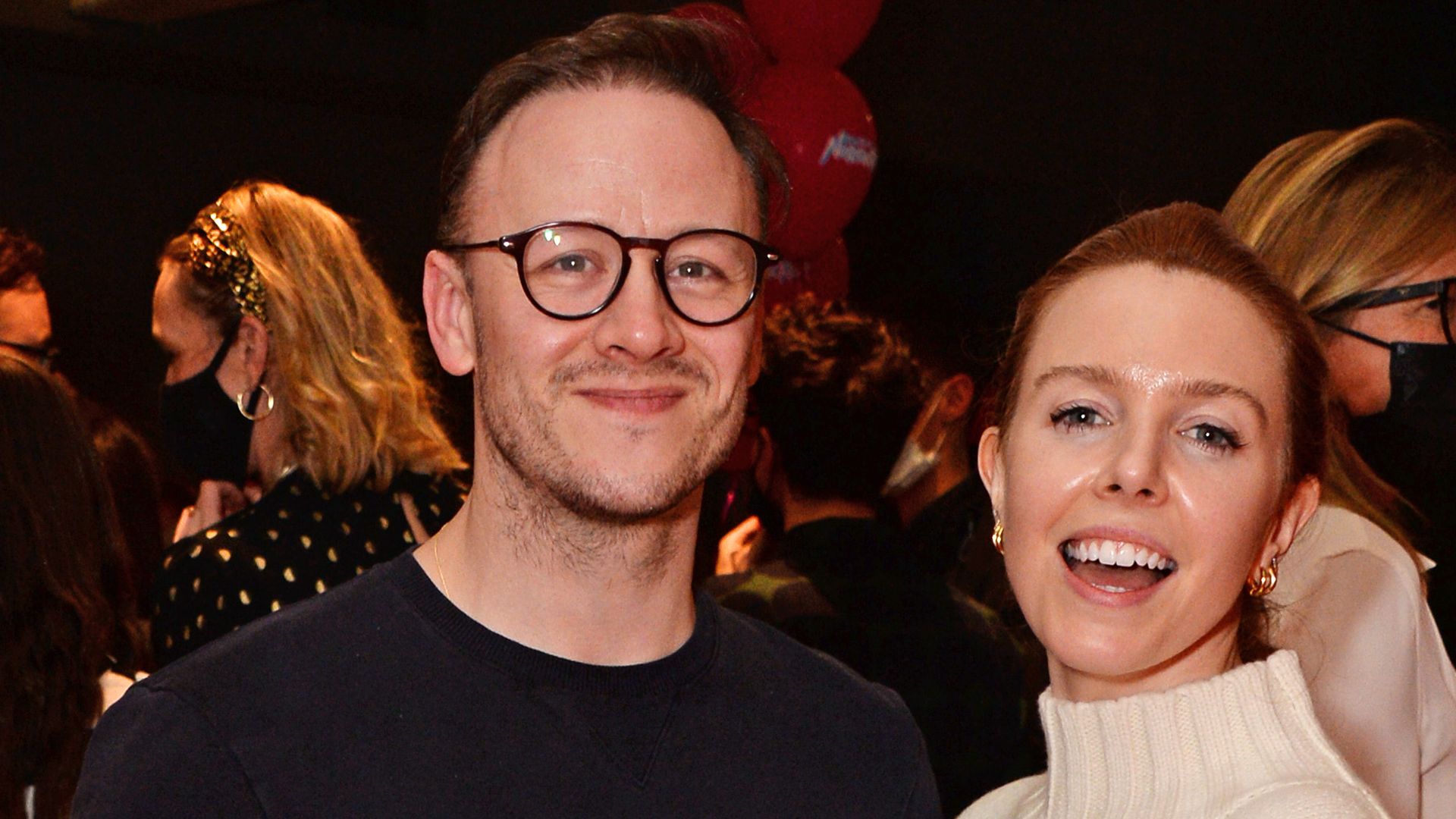 Kevin Clifton standing with Stacey Dooley