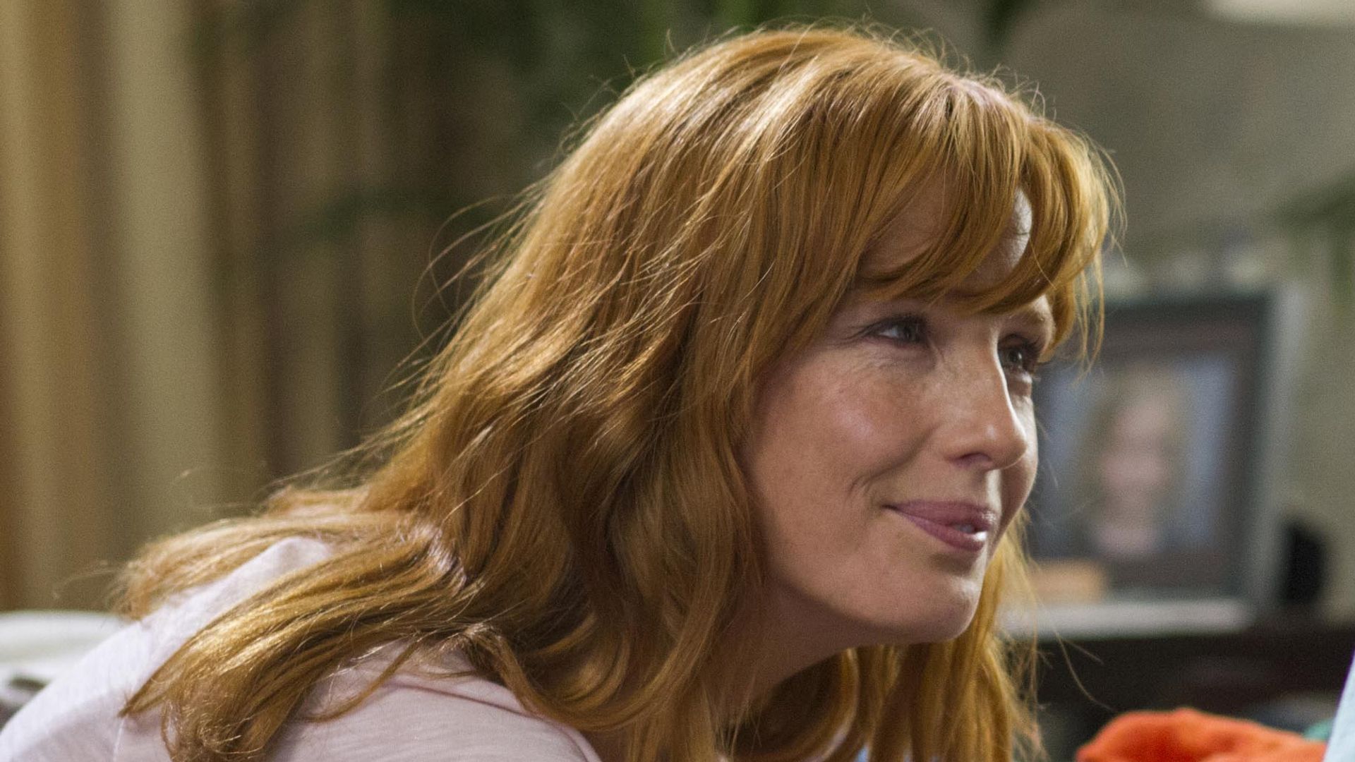 Kelly Reilly with ginger hair