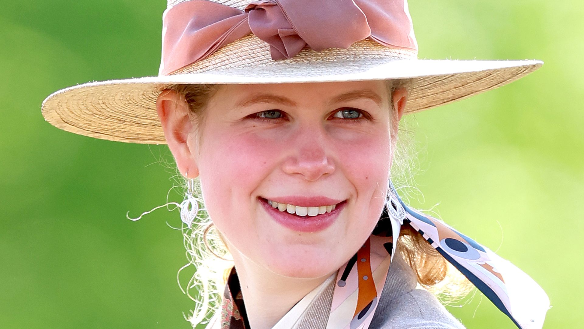WINDSOR, ENGLAND - MAY 05: Lady Louise Windsor laughs as she takes part in the carriage driving event on day 5 of the Royal Windsor Horse Show at Windsor Castle on May 05, 2024 in Windsor, England. (Photo by Chris Jackson/Getty Images)
