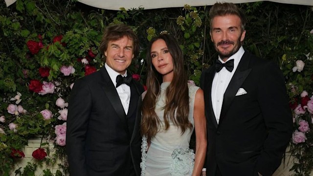 Tom Cruise at Victoria Beckham's 50th birthday party 