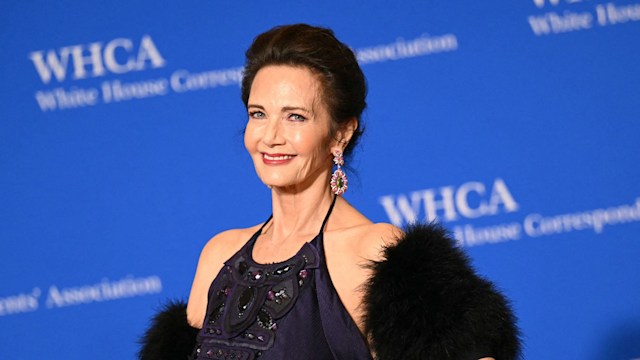 US actress Lynda Carter arrives for the White House Correspondents' Association (WHCA) dinner at the Washington Hilton, in Washington, DC, on April 27, 2024