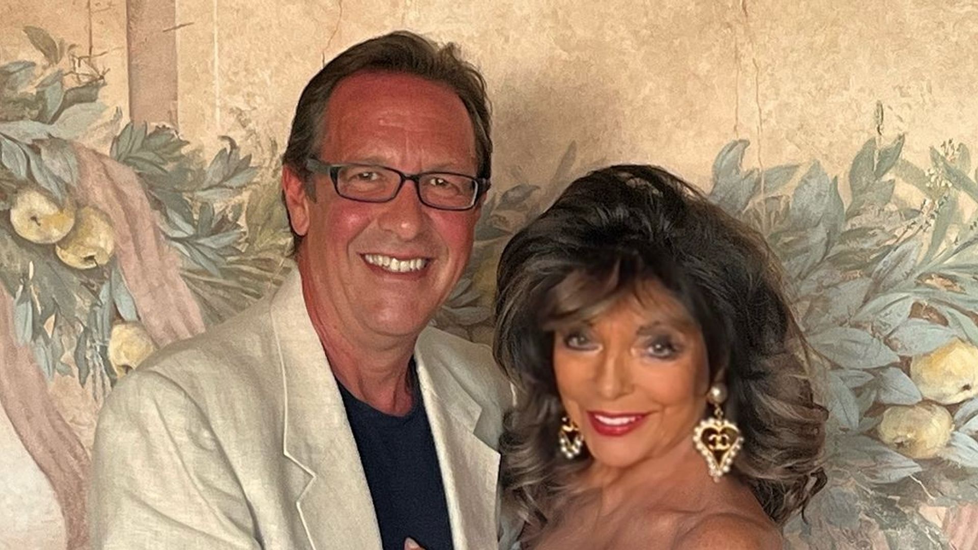 Joan Collins, 91, looks phenomenal as she cosies up to husband Percy Gibson, 59, during sun soaked holiday