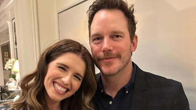 Chris Pratt and wife Katherine Schwarzenegger pose for photo at home 