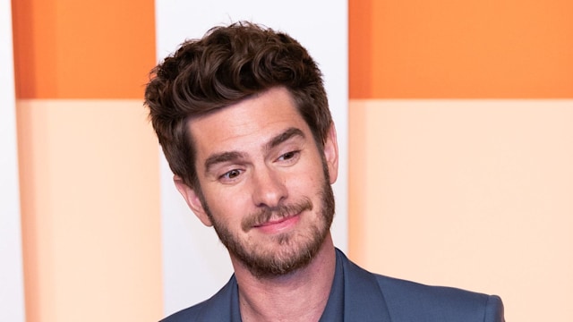 Andrew Garfield in a blue suit