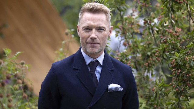 Ronan Keating in a navy-blue suit