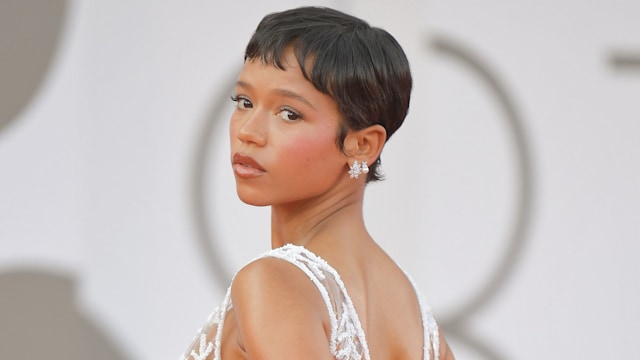 Taylor Russell attends a red carpet for the movie "Beetlejuice Beetlejuice" during the 81st Venice International Film Festival on August 28, 2024 in Venice, Italy. (Photo by Dominique Charriau/WireImage)