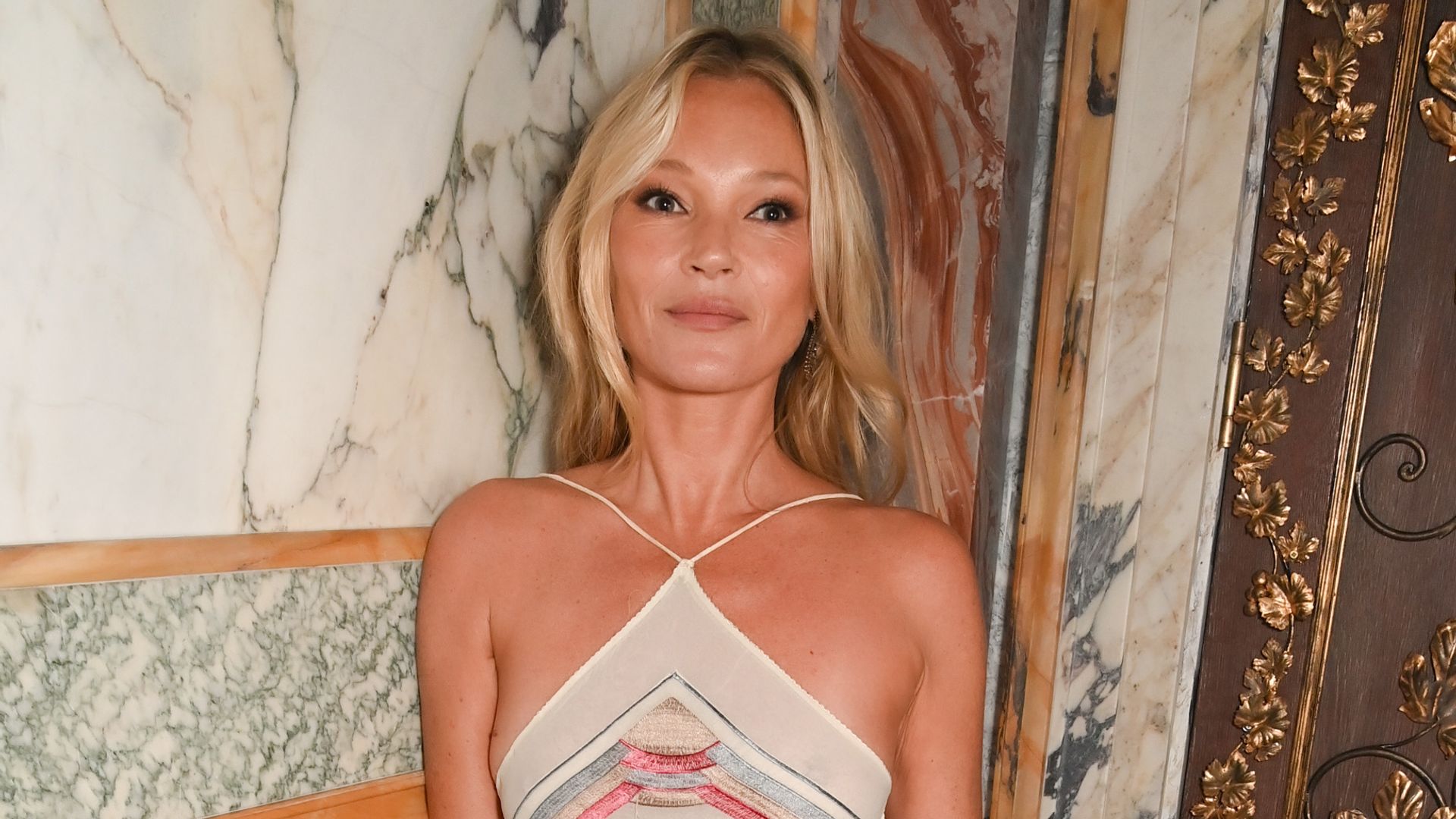 LONDON, ENGLAND - SEPTEMBER 15: Kate Moss attends the Cosmoss Anniversary Party at Apollo's Muse on September 15, 2023 in London, England. (Photo by Dave Benett/Getty Images for Cosmoss)