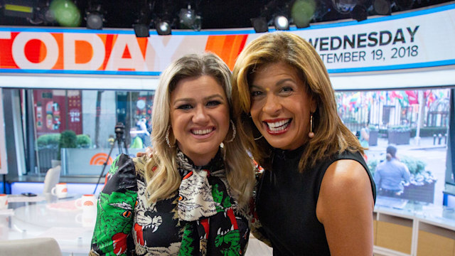 Kelly Clarkson and Hoda Kotb on the Today Show on Wednesday, September 19, 2018