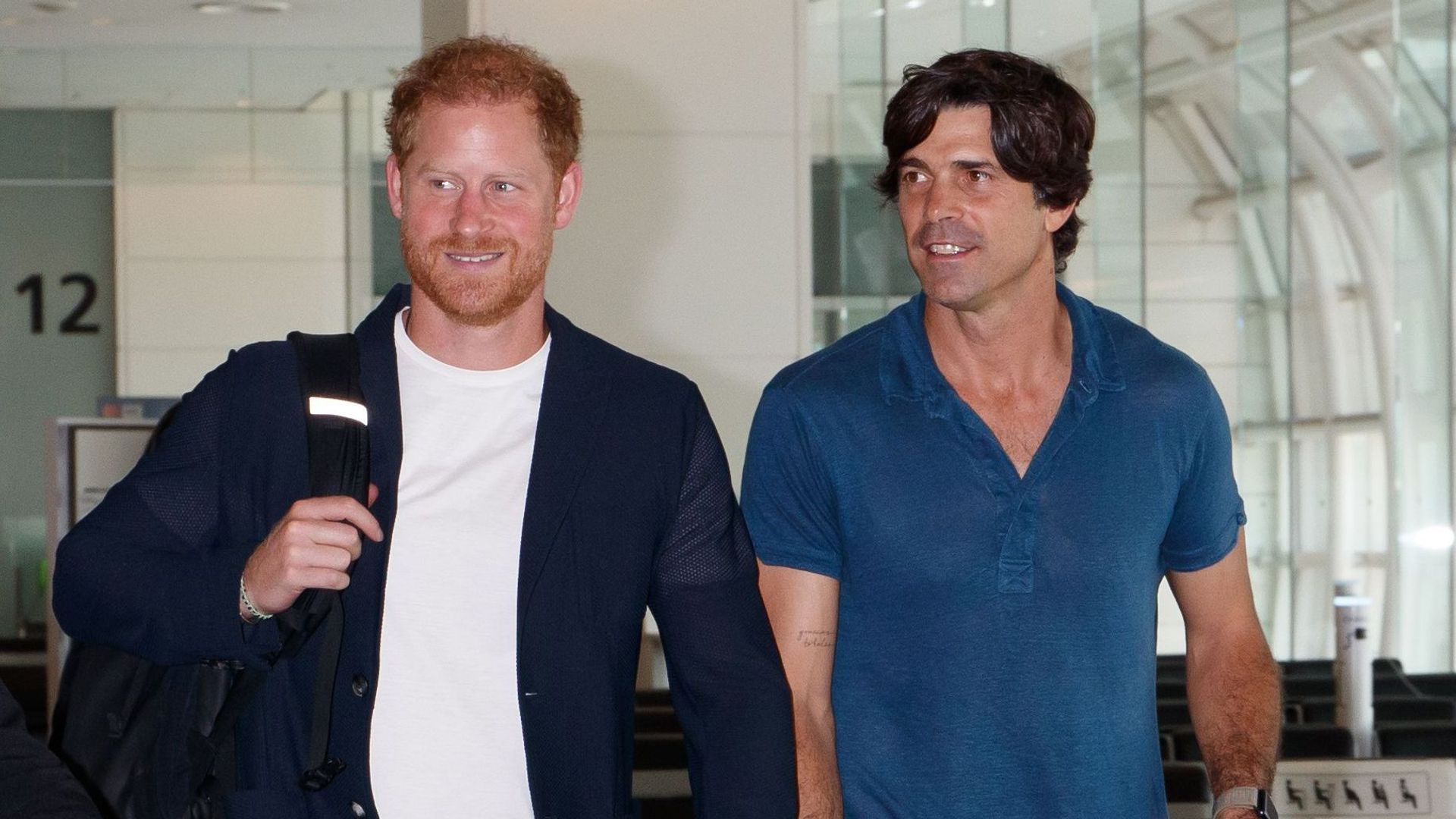Prince Harry and Nacho Figueras board flight to Singapore