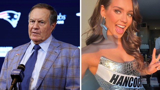 Split image of Bill Belichick and Jordon Isabella Hudson