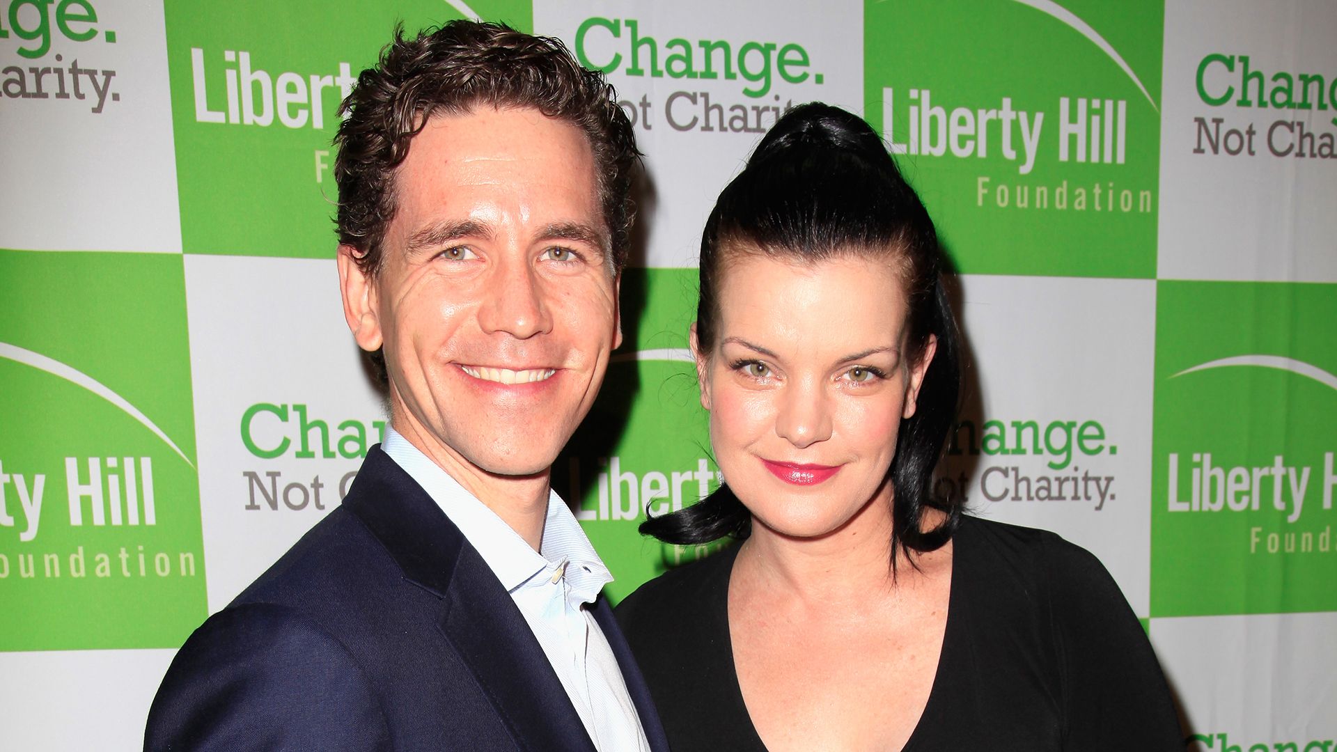 Actors Brian Dietzen and Pauley Perrette at Liberty Hill's Upton Sinclair Awards Dinner at The Beverly Hilton Hotel on April 23, 2013