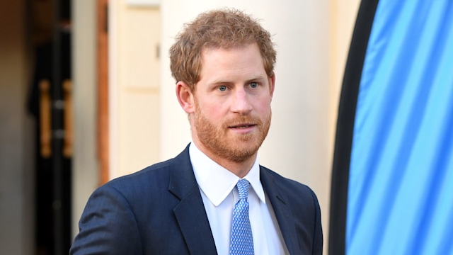 Prince Harry arrives for a briefing to announce plans for Heads Together ahead of the 2017 Virgin Money London Marathon