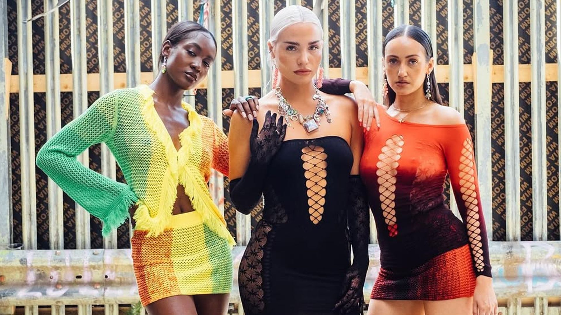 Sinead Gorey models in caribbean colour outfits