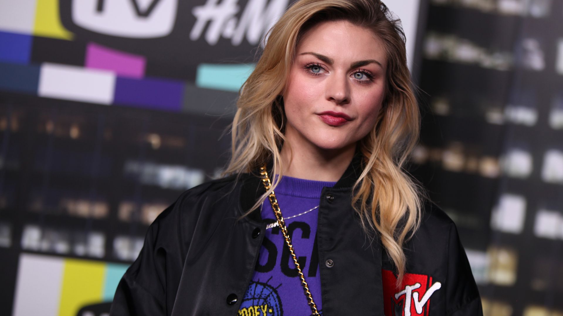 Frances Bean Cobain on red carpet for Moschino x H&M
