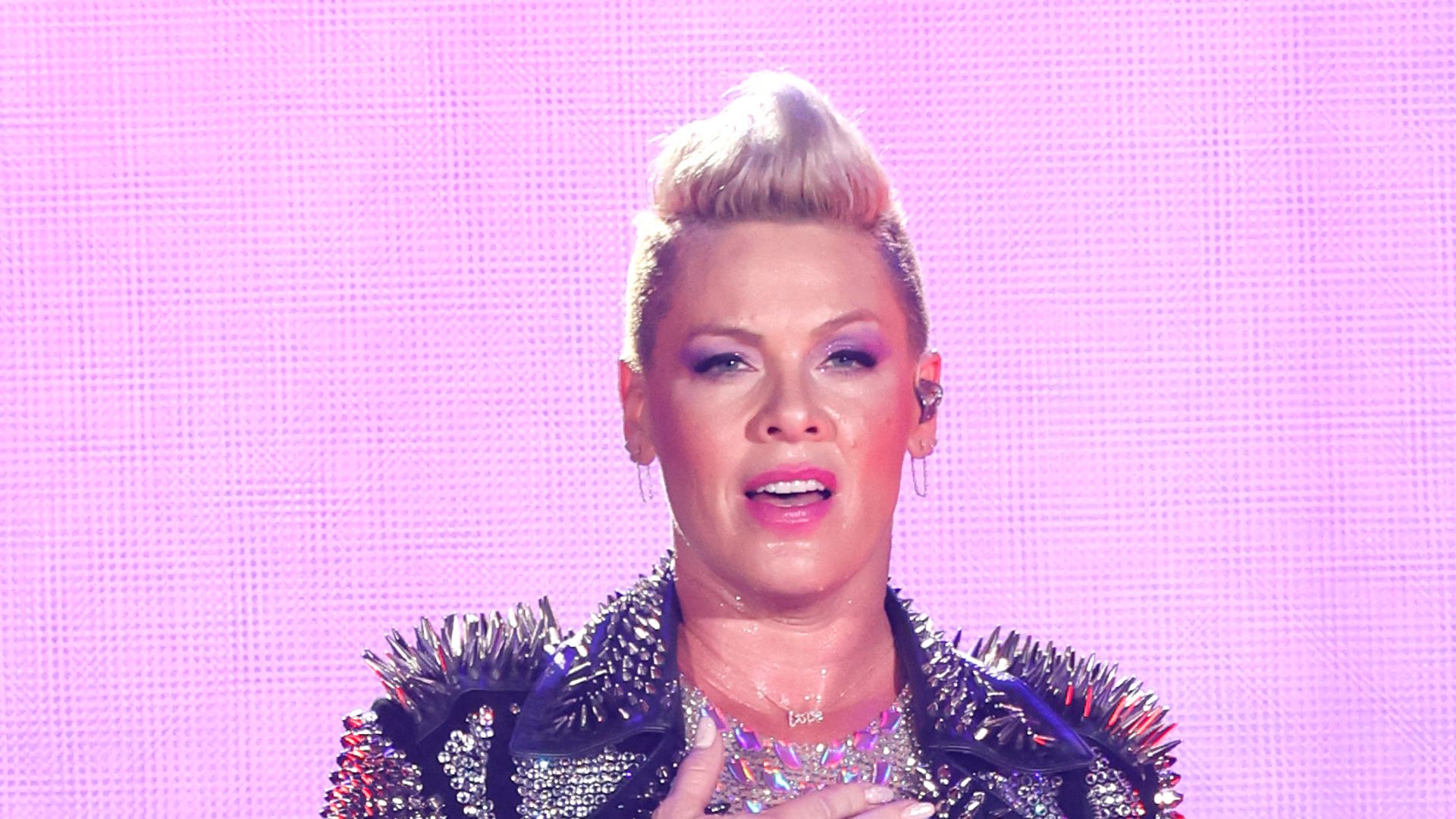 Pink performs at GEODIS Park on September 22, 2023 in Nashville, Tennessee.
