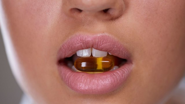 woman with supplement