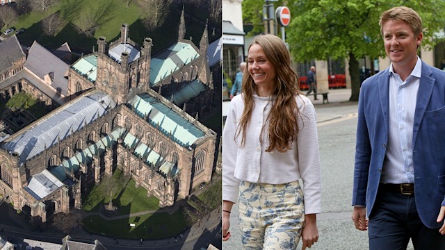 Olivia Henson and Hugh Grosvenor will marry at Chester Cathedral