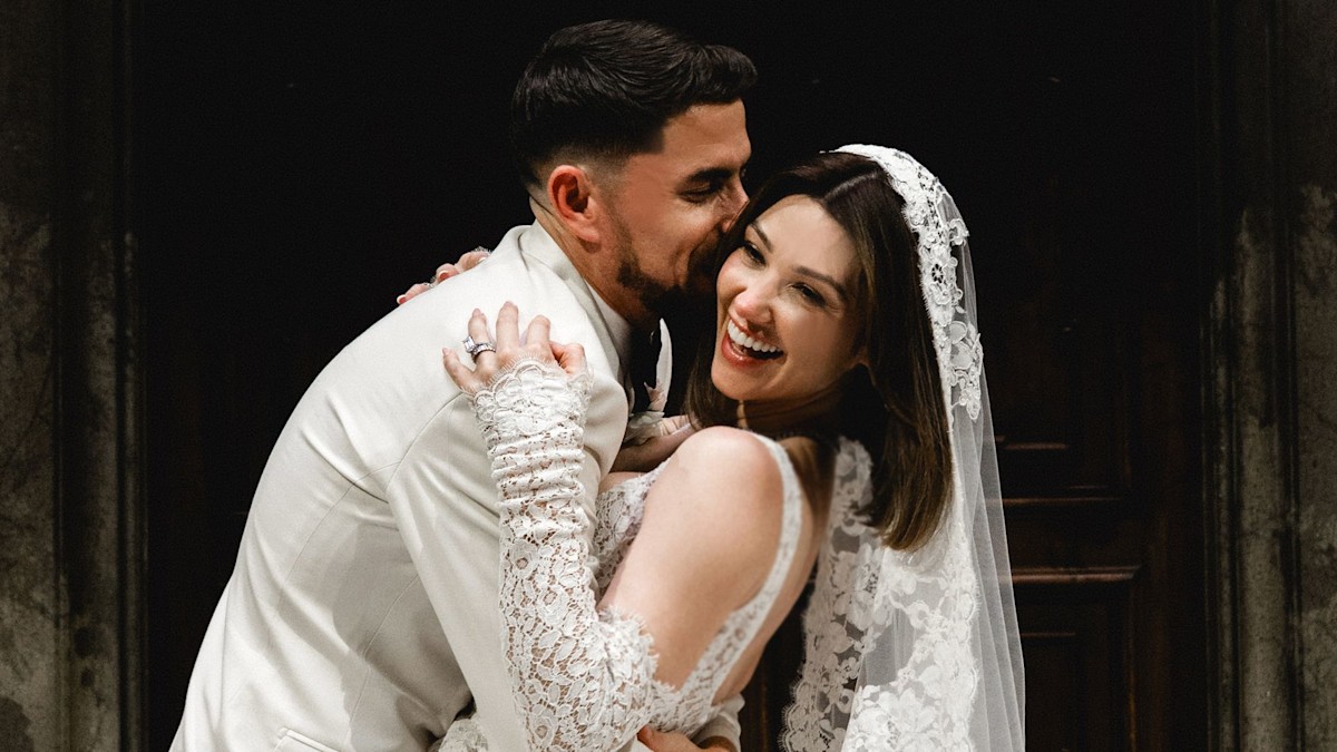 Cat Harding's three dazzling bridal dresses revealed - see photos