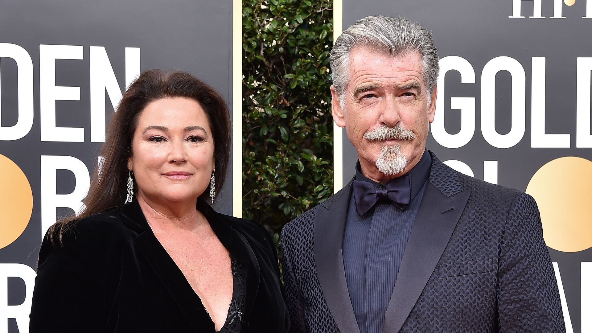 Keely Shaye Smith and Pierce Brosnan attend the 77th Annual Golden Globe Awards