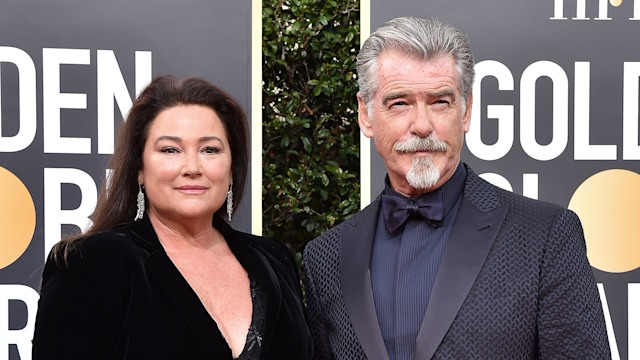 Keely Shaye Smith and Pierce Brosnan attend the 77th Annual Golden Globe Awards