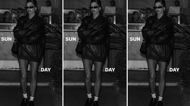 hailey bieber sunday outfit