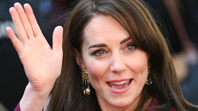 Catherine, Princess of Wales waves to crowds in Birmingham