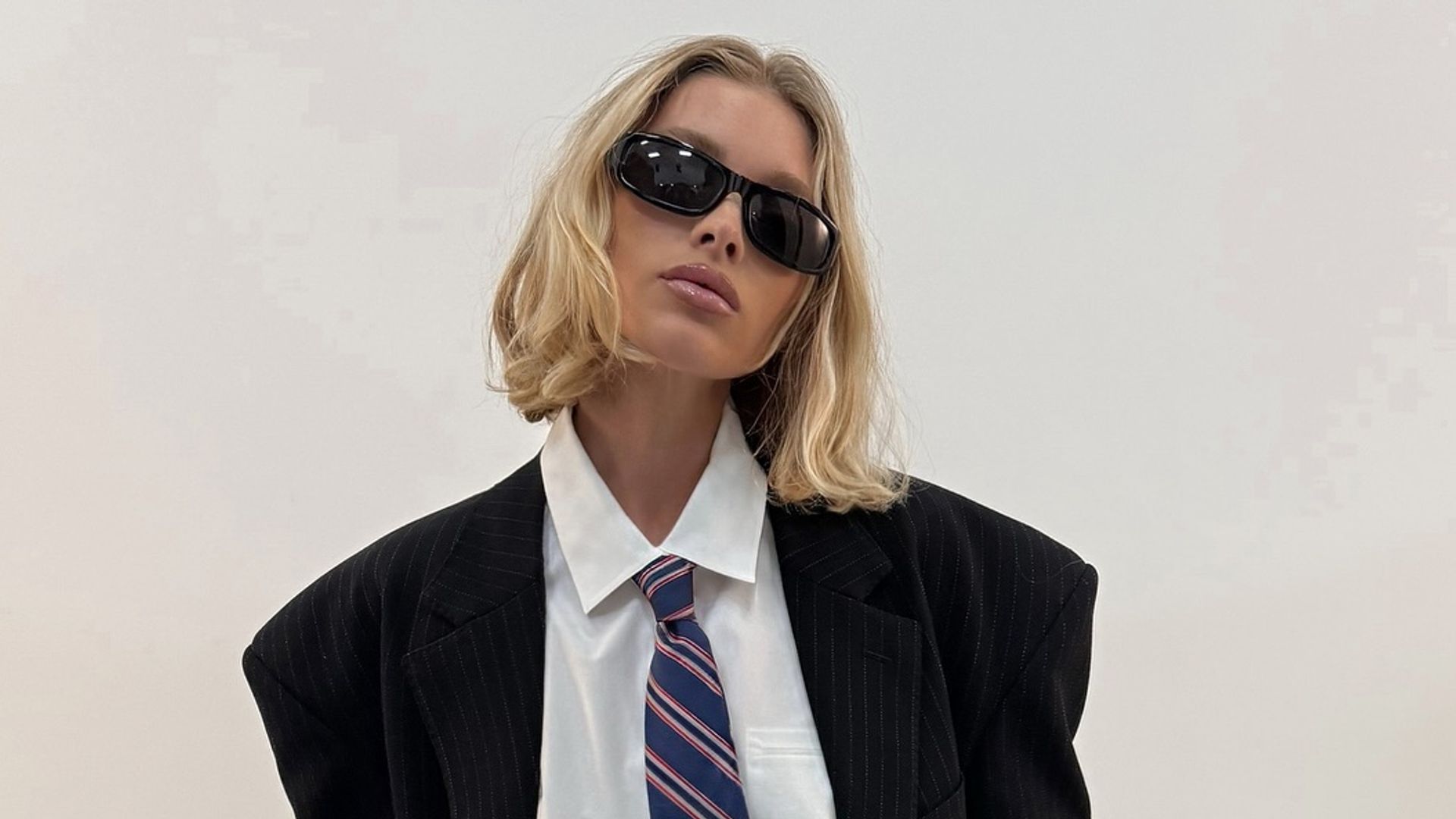 Elsa Hosk’s latest look proves neckties are AW24’s most notable new accessory trend