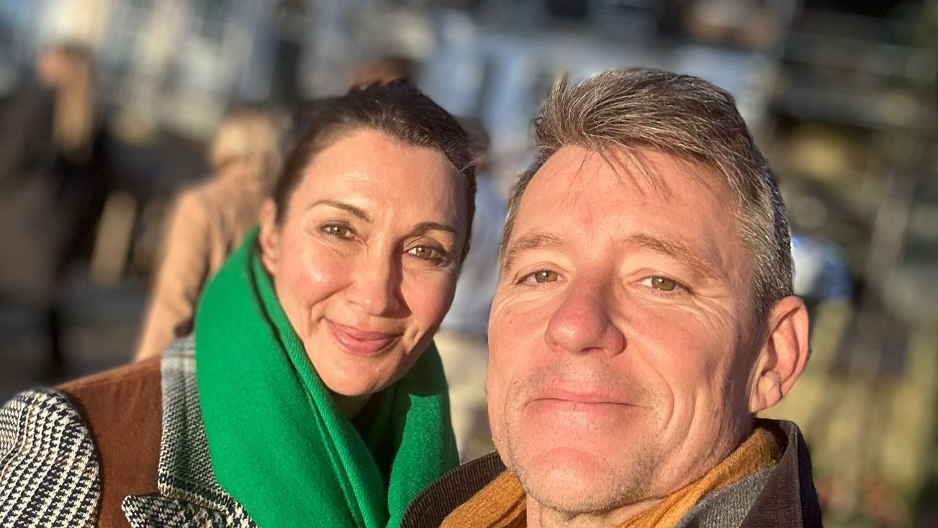 couple posing for selfie