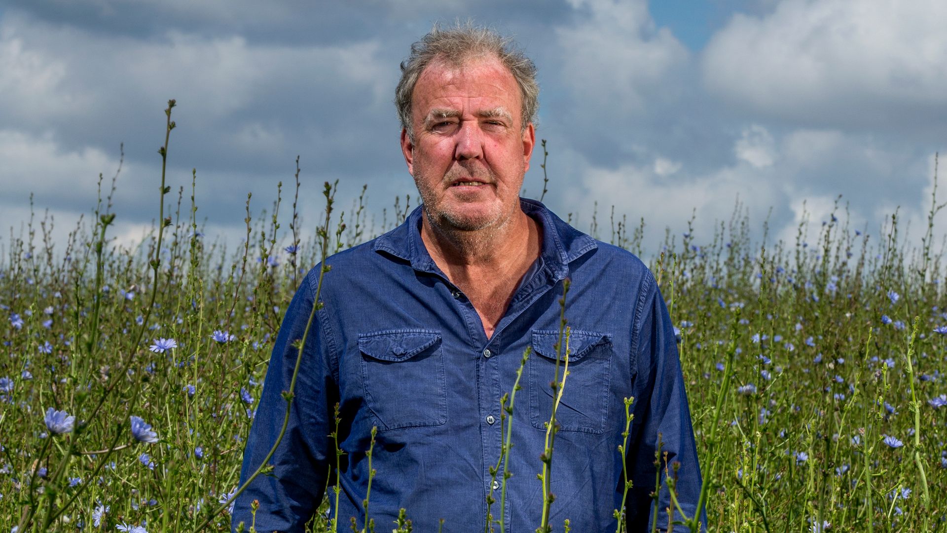 Jeremy Clarkson, presenter and journalist, pictured at his farm 'Diddly Squat' in Oxfordshire, August 12, 2021.   (
