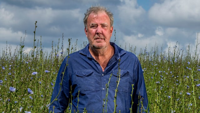 Jeremy Clarkson, presenter and journalist, pictured at his farm 'Diddly Squat' in Oxfordshire, August 12, 2021.   (