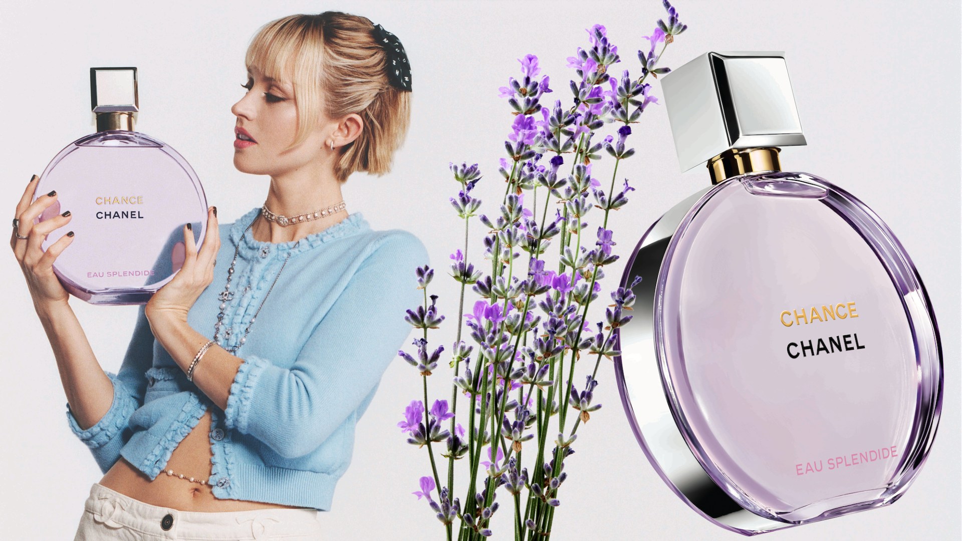 chanel chance purfume purple with lavender