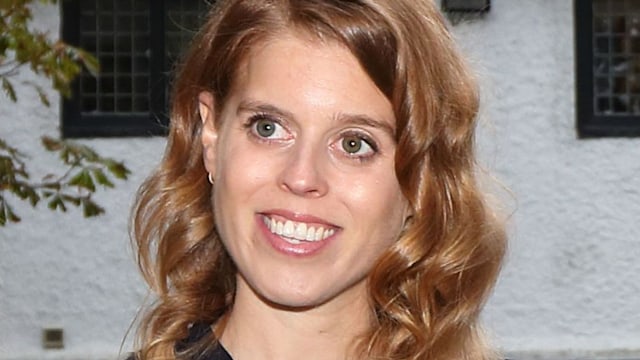 Princess Beatrice wearing a navy blue dress at the
Haven House 20th Anniversary Garden Party