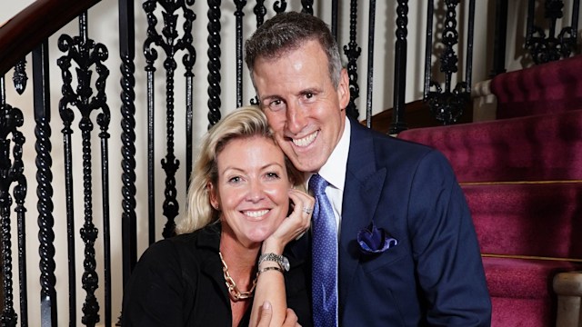 Anton du Beke with his wife Hannah Summers, attending the aftershow party following the first night for An Evening with Anton du Beke at the London Palladium