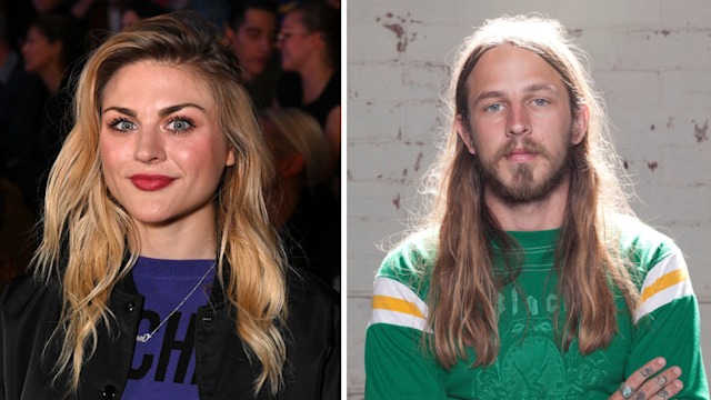 Split image of Frances Bean Cobain and Riley Hawk