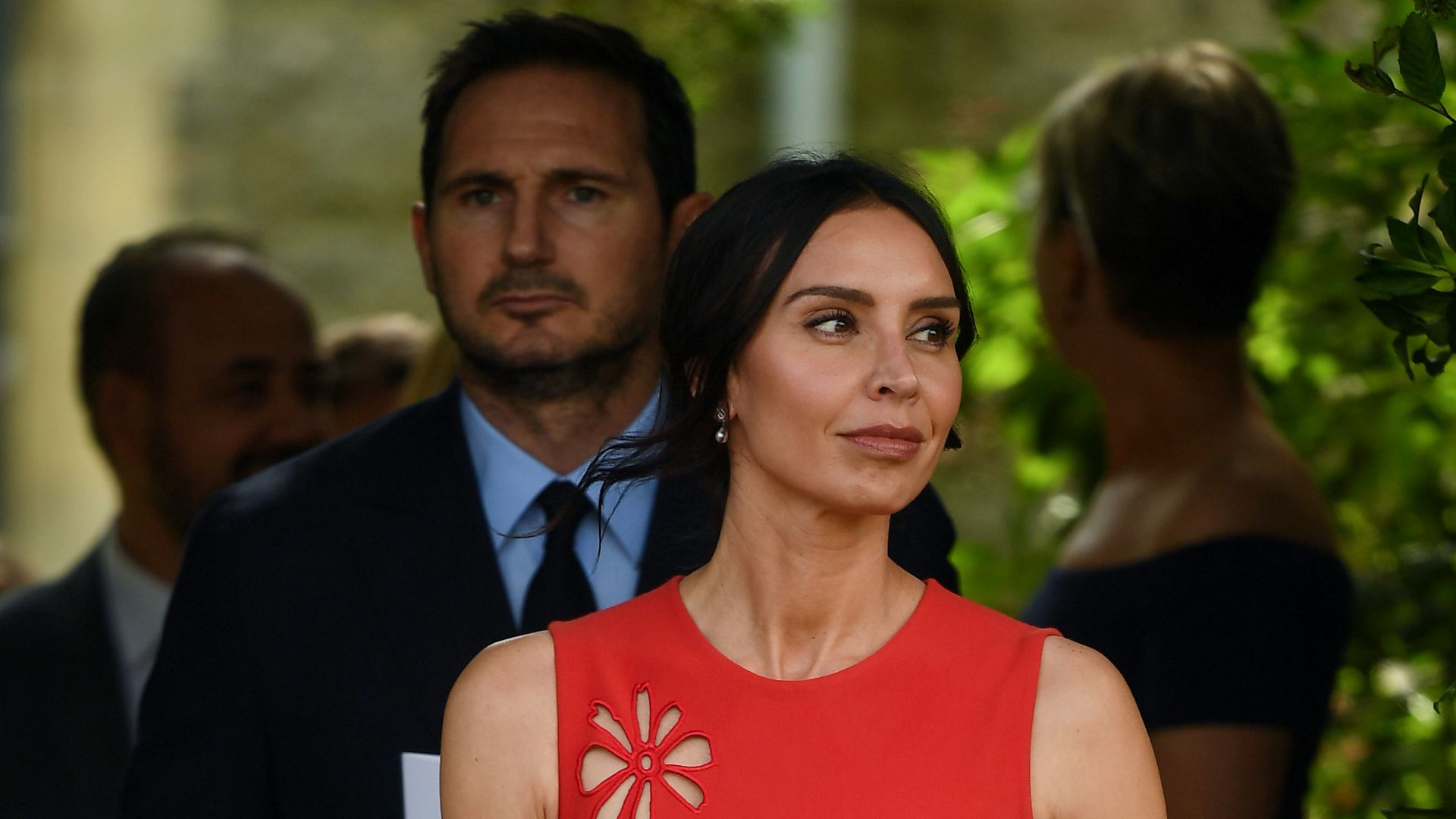 Frank Lampard and Christine Lampard depart St Michael's Church Wedding of Ant McPartlin and Anne-Marie Corbett, 