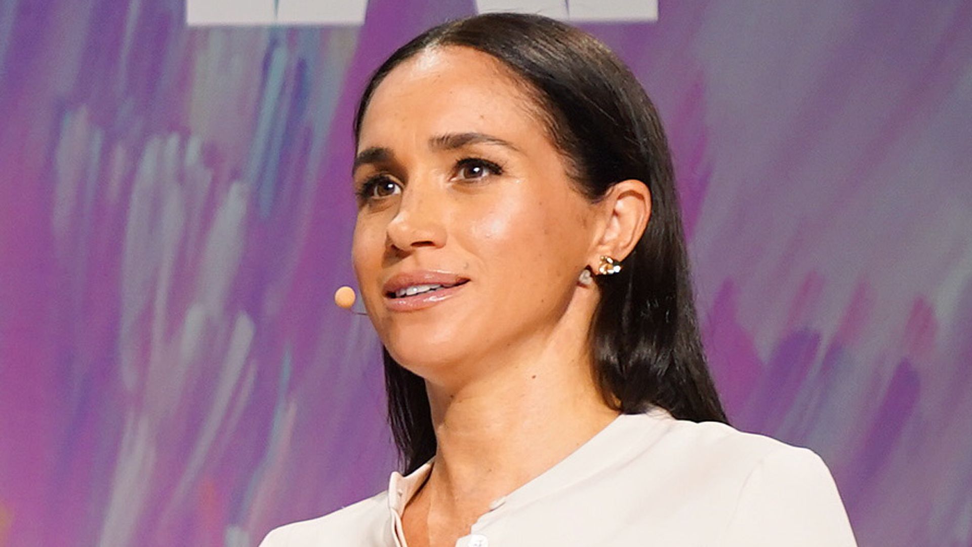 Alyson Shontell and Meghan Markle on stage talking