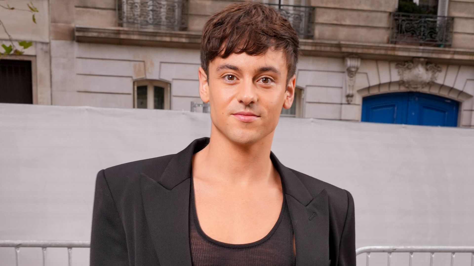 Tom Daley at Stella McCartney RTW Spring 2025 as part of Paris Ready to Wear Fashion Week on September 30, 2024 in Paris, France.  (Photo by Swan Gallet/WWD via Getty Images)